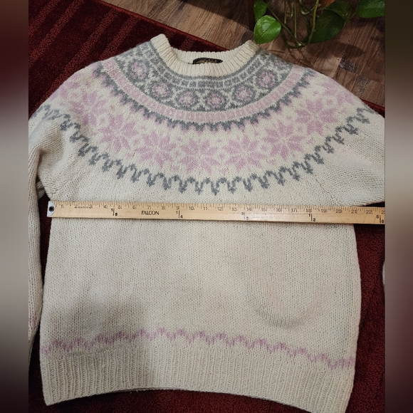 Eddie Bauer Snow Fair Isle Wool Sweater - Picture 4 of 6